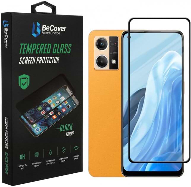 Защитное стекло для смартфона BeCover for Oppo Reno7 Black (707605) - Фото 1