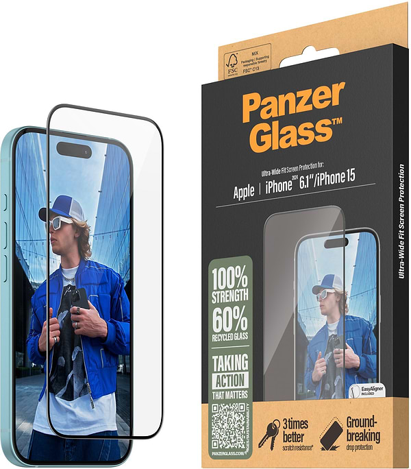 Фото - Захисне скло для смартфону PanzerGlass Screen Protector iPhone 16/15 Ultra-Wide Fit (PG_2861)