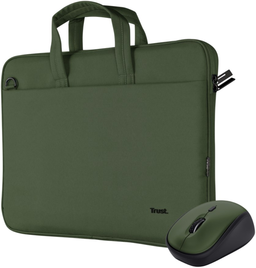Сумка для ноутбука Trust Bologna Bag & Mouse Set - Green (24989) - Фото 1
