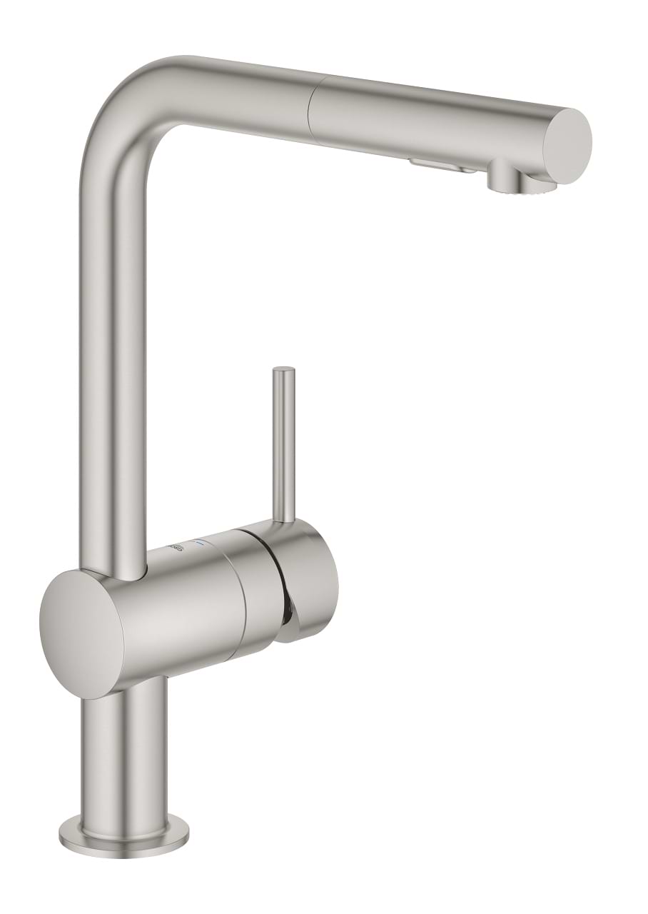 Смеситель кухонный Grohe Accent Ohm L Dual Spray Суперсталь (30437DC0)