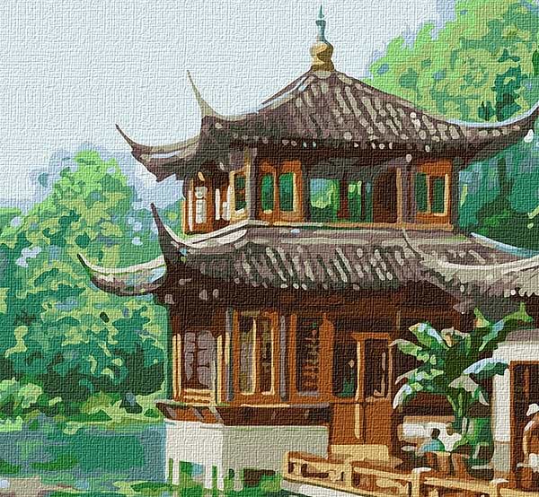 Фото - Картина по номерам Ideyka "Китайский домик" 40х50см (KHO2881)