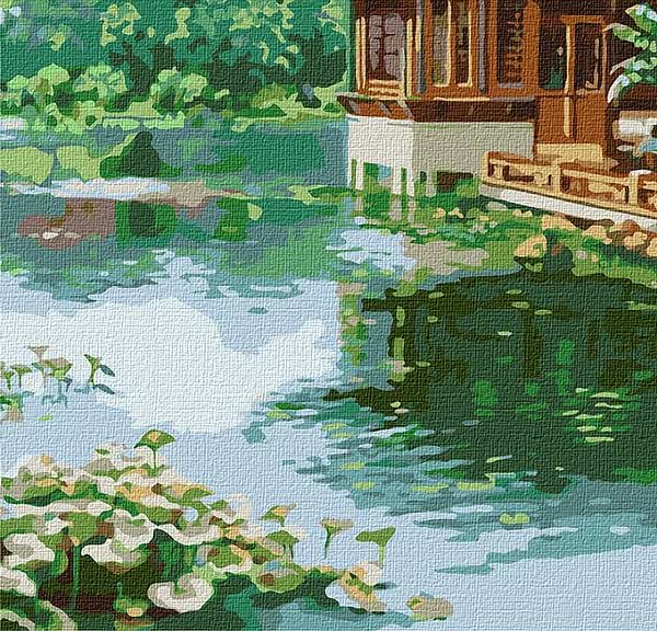 Фото - Картина по номерам Ideyka "Китайский домик" 40х50см (KHO2881)