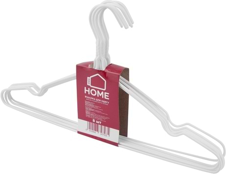 Вішалка Idea Home 39.4х21 см 8 шт. White (6707236)