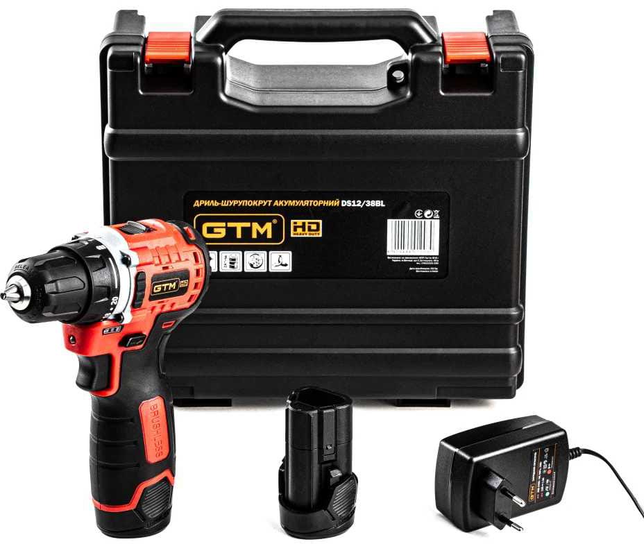 Дриль-шуруповерт GTM DS12/38BL