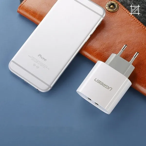 Фото - Сетевое зарядное устройство UGREEN CD104 2xUSB 3.4A Charger White (20384)