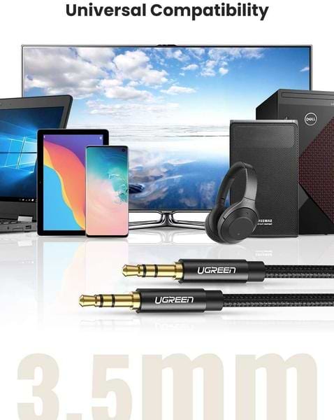 Фото - Кабель 3.5 мм - 3.5 мм UGREEN AV112 3.5 mm M - 3.5 mm M Cable 1m Black (50361)