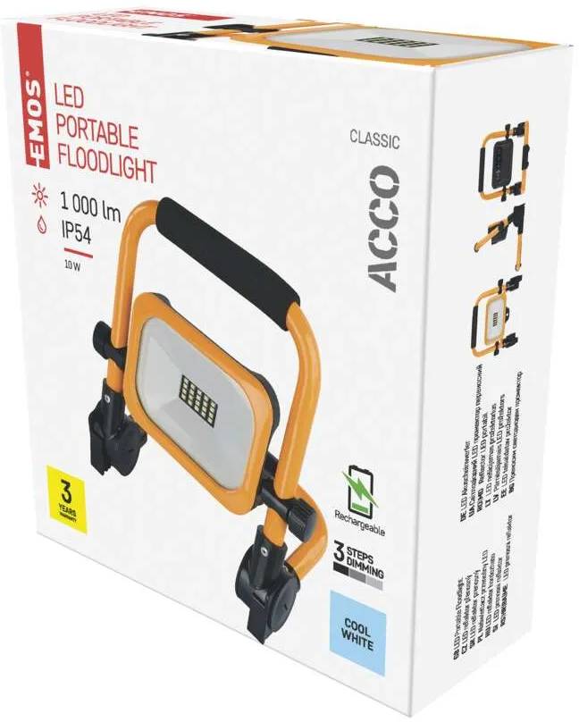 Фото - Светодиодный прожектор EMOS ZS2812 10W 1000Lm 6500K Li-Ion 4400mAч IP54