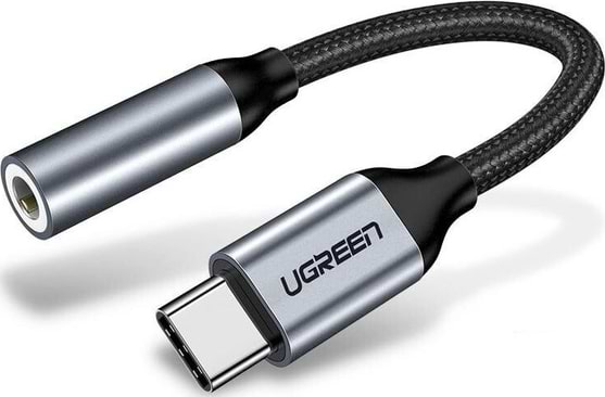 Перехідник UGREEN AV142 Type-C M - 3.5 mm F Audio Adapter 1см Gray (30632) - Фото 1