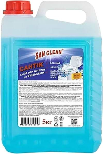 Засіб для чищення унітазу San Clean Сантік блакитний 5 л (4820003543047) - Фото 1