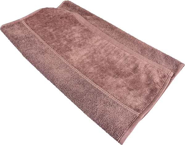 Фото - Рушник для обличчя GM Textile Міладо шоколадний махровий велюр 50х90