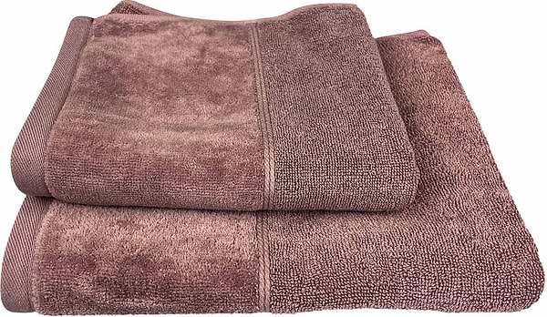 Фото - Рушник банний GM Textile Міладо шоколадний махровий велюр 70х140