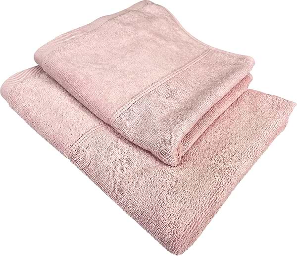 Фото - Рушник банний GM Textile Міладо персиковий махровий велюр 70х140