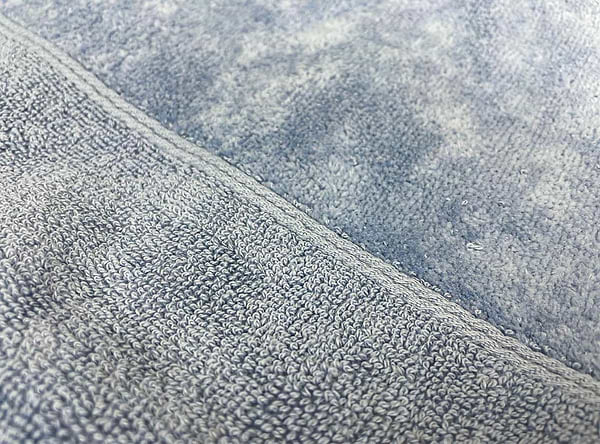 Фото - Рушник банний GM Textile Міладо синій махровий велюр 100х150