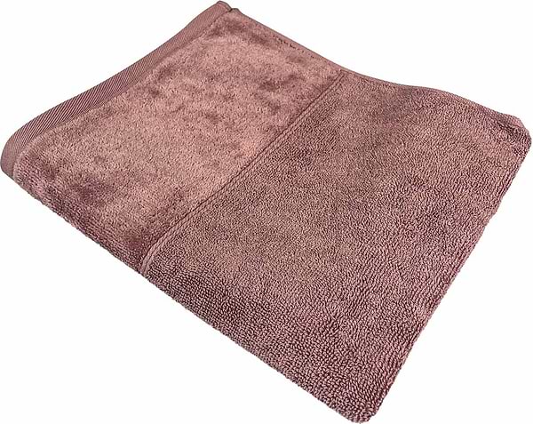 Фото - Рушник банний GM Textile Міладо шоколадний махровий велюр 70х140