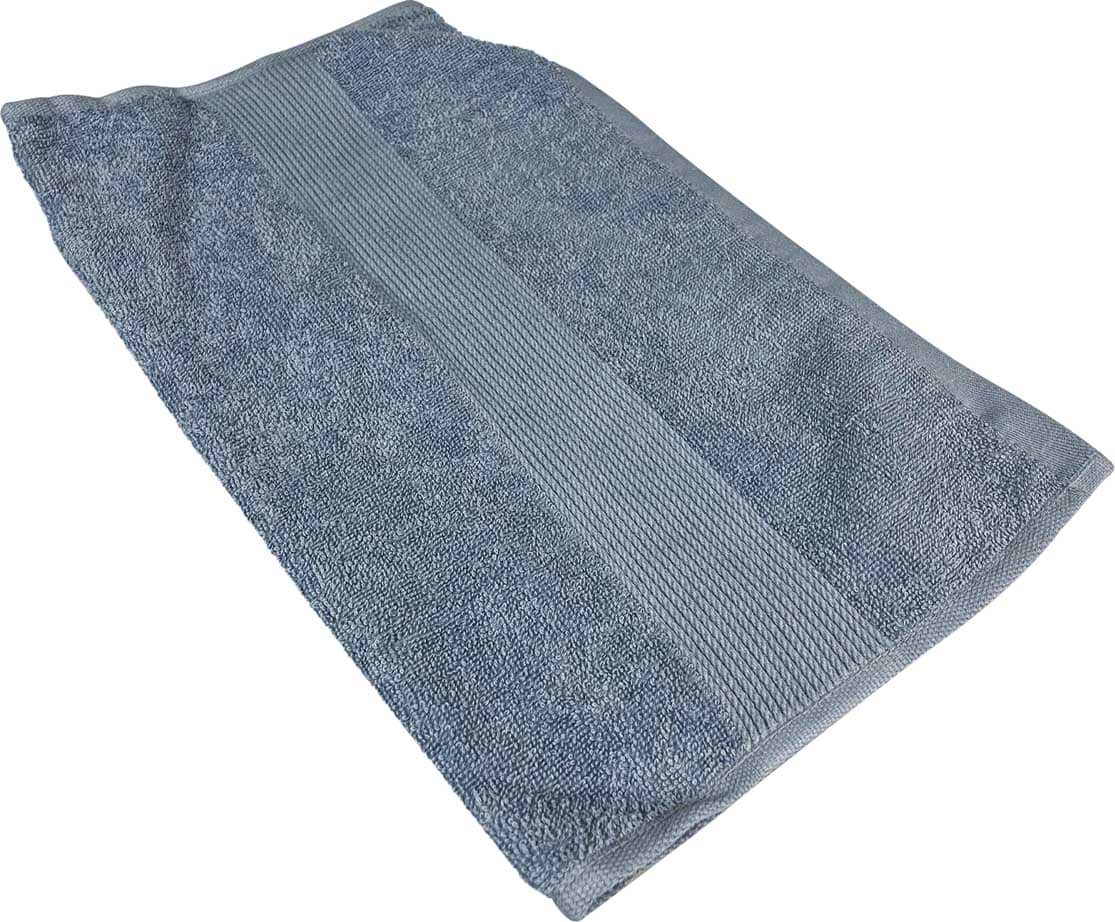 Полотенце для лица GM Textile синее махровое с бордюром 50х90 - Фото 1