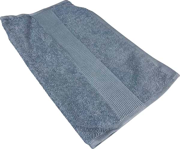 Фото - Рушник для обличчя GM Textile синій махровий з бордюром 50х90