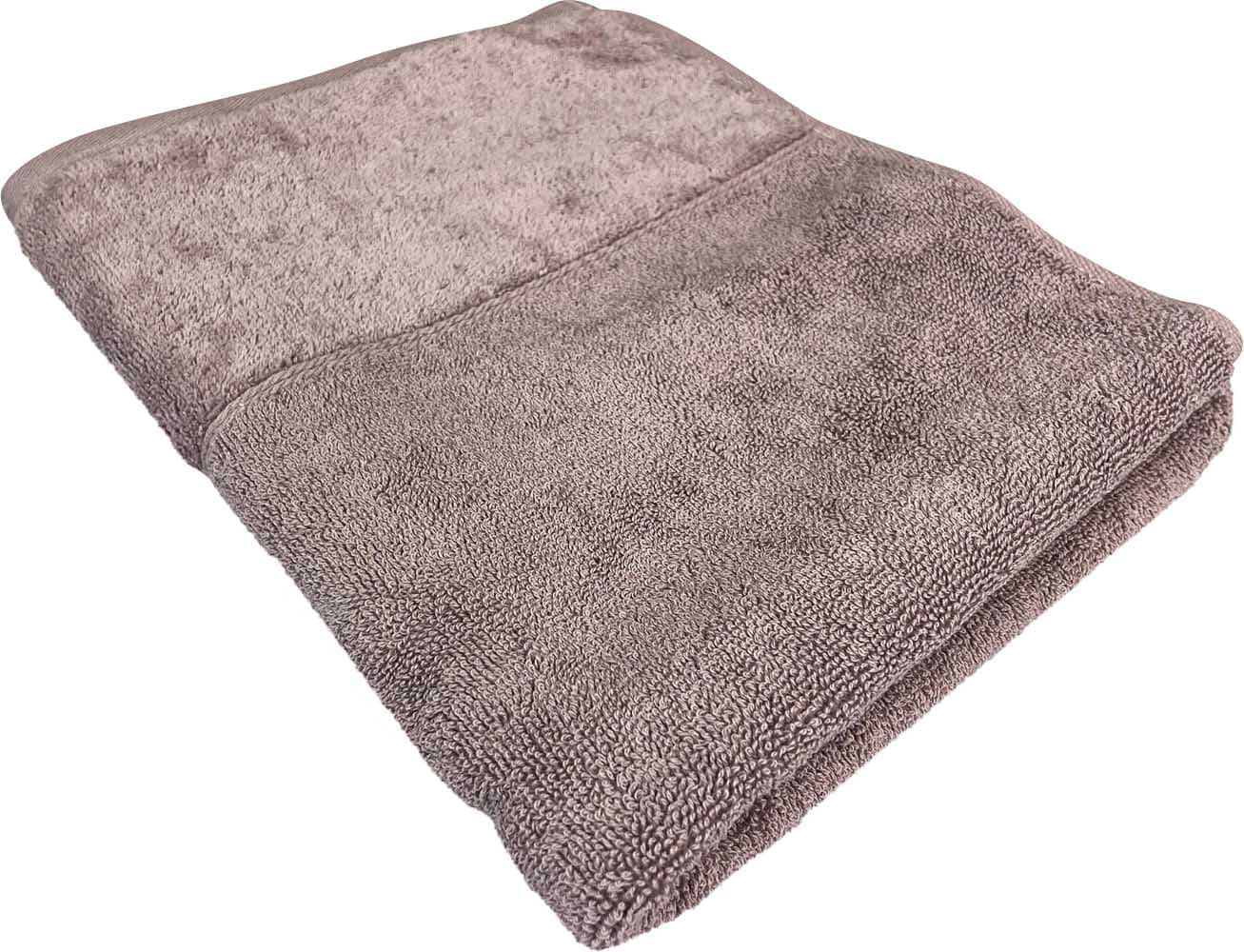 Полотенце банное GM Textile Миладо кофейное махровое велюр 70х140 - Фото 1
