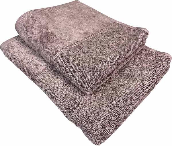 Фото - Рушник банний GM Textile Міладо кавовий махровий велюр 70х140