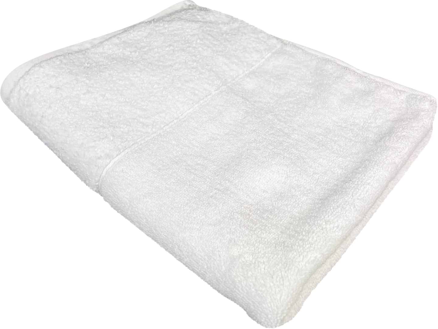 Полотенце банное GM Textile Миладо белое махровое велюр 70х140 - Фото 1