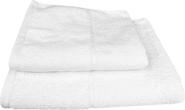 Фото - Рушник банний GM Textile Міладо білий махровий велюр 100х150