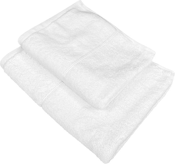 Фото - Рушник банний GM Textile Міладо білий махровий велюр 70х140