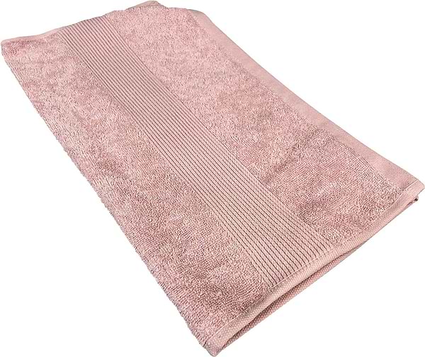 Фото - Рушник для рук GM Textile персиковий махровий з бордюром 40х70