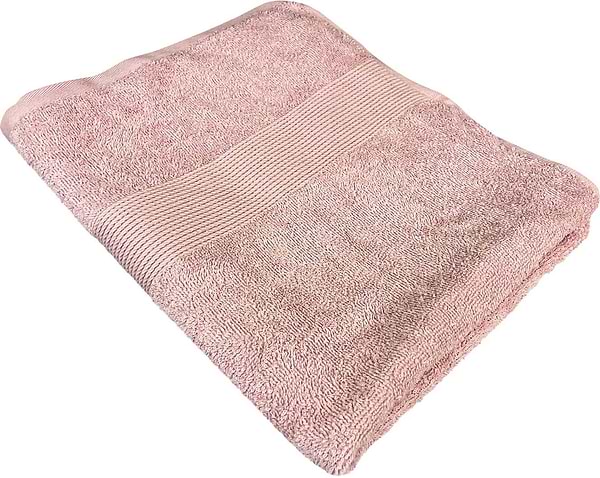Фото - Полотенце банное GM Textile персиковое махровое с бордюром 70х140