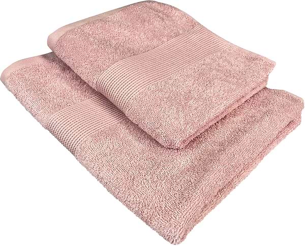 Фото - Рушник для рук GM Textile персиковий махровий з бордюром 40х70