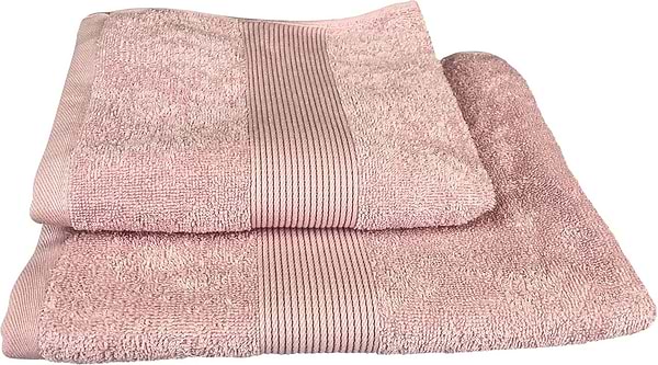 Фото - Полотенце банное GM Textile персиковое махровое с бордюром 70х140