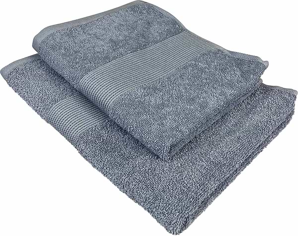 Фото - Полотенце банное GM Textile синее махровое с бордюром 70х140