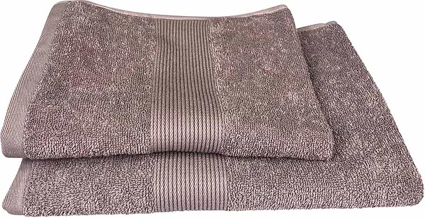 Фото - Рушник банний GM Textile кавовий махровий з бордюром 70х140