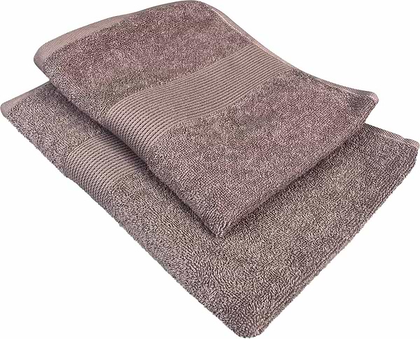 Фото - Рушник банний GM Textile кавовий махровий з бордюром 70х140