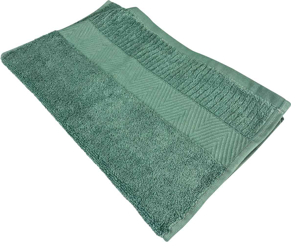 Рушник для обличчя GM Textile м'ятний махровий зеро твіст з бордюром 50х90 - Фото 1