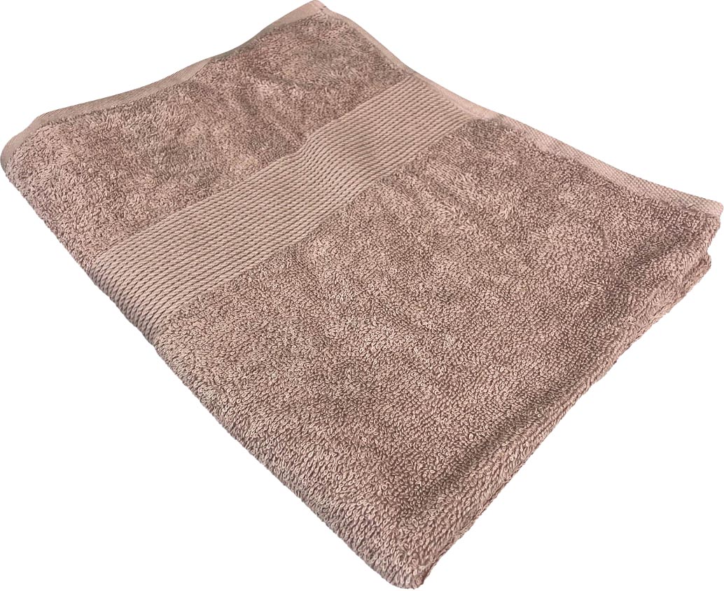 Полотенце банное GM Textile капучино махровое с бордюром 70х140 - Фото 1