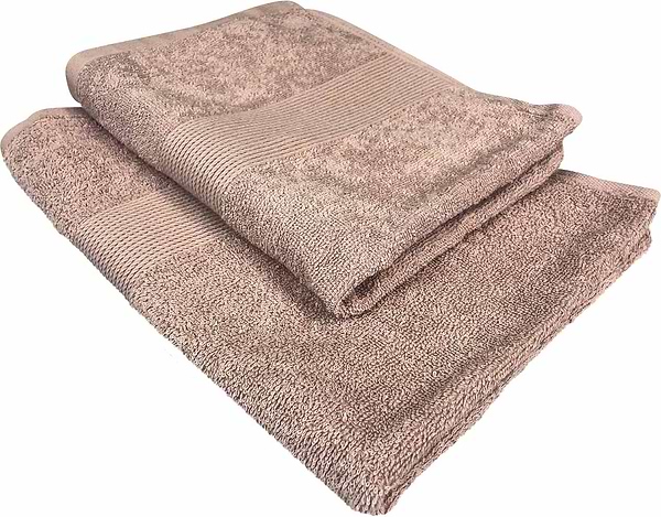 Фото - Рушник банний GM Textile капучино махровий з бордюром 70х140