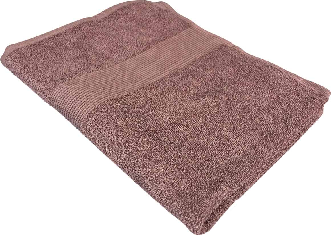 Полотенце банное GM Textile шоколадное махровое с бордюром 70х140 - Фото 1