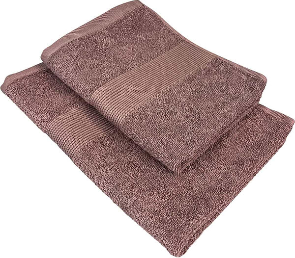 Фото - Рушник банний GM Textile шоколадний махровий з бордюром 70х140