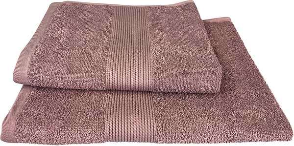 Фото - Рушник банний GM Textile шоколадний махровий з бордюром 70х140