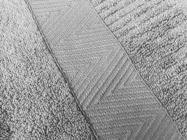 Фото - Рушник для обличчя GM Textile сірий махровий зеро твіст з бордюром 50х90