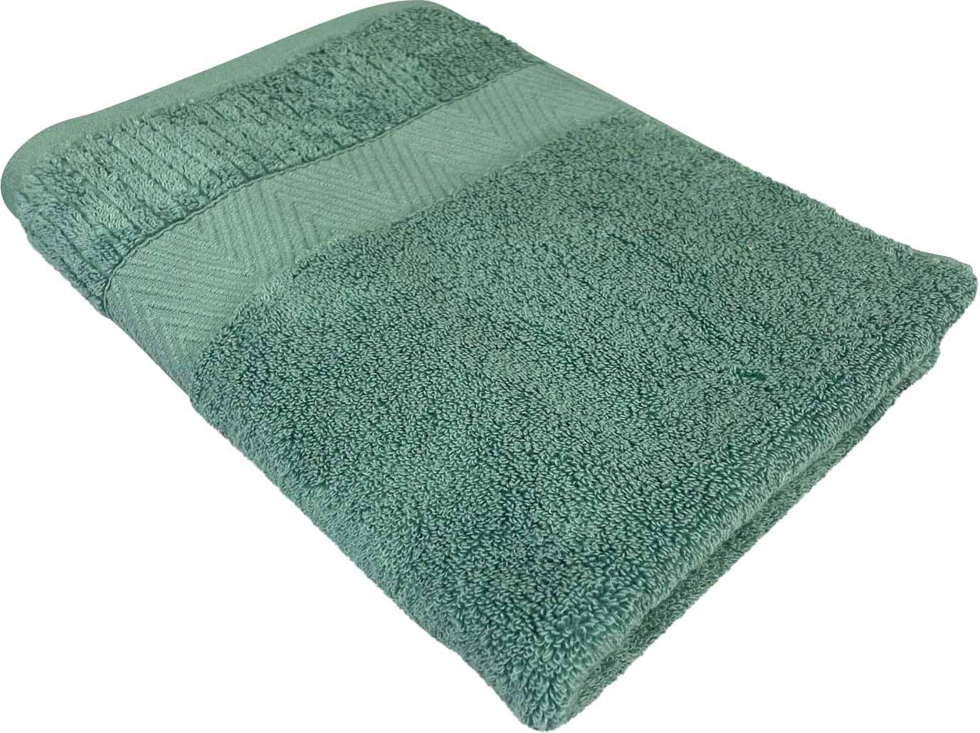 Полотенце банное GM Textile мятное махровое зеро твист с бордюром 100х150 - Фото 1