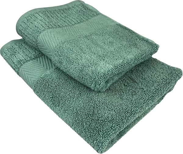 Фото - Рушник для обличчя GM Textile м'ятний махровий зеро твіст з бордюром 50х90