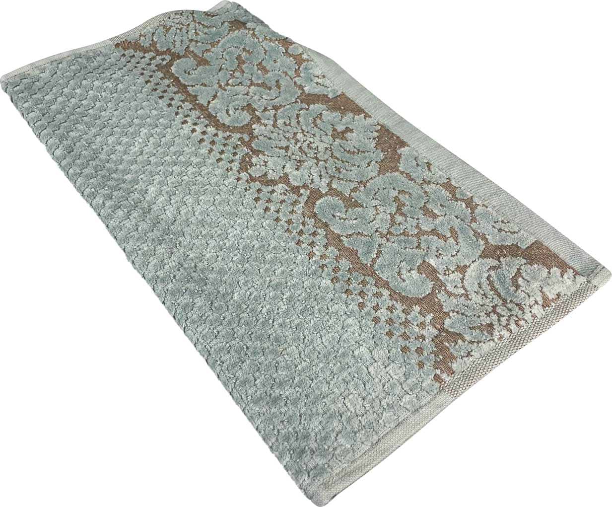 Полотенце для лица GM Textile Дамаск мятное махровое велюр 50х90 - Фото 1