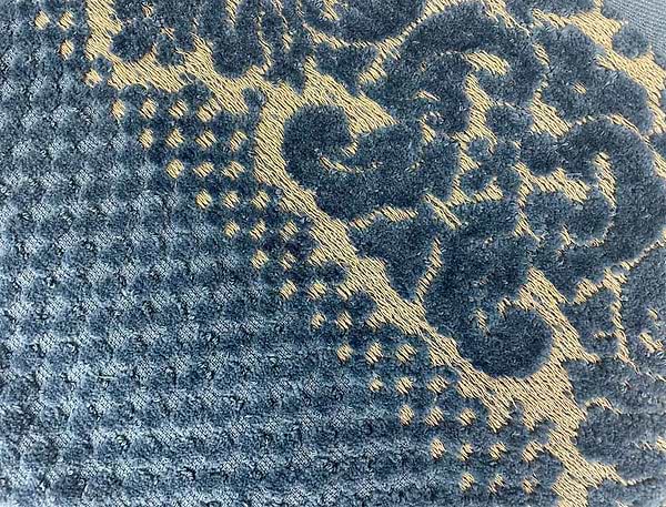 Фото - Рушник для рук GM Textile Дамаск темно-синій махровий велюр 40х70