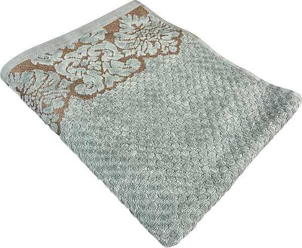 Фото - Полотенце банное GM Textile Дамаск мятное махровое велюр 70х140