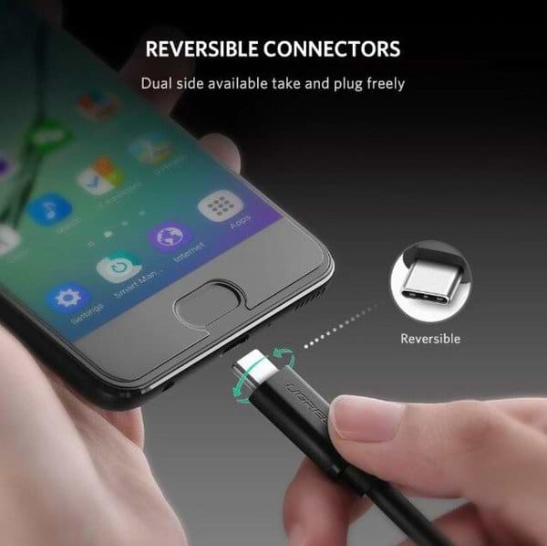 Фото - Кабель синхронізації даних UGREEN US286 Type-C - Type-C 3A Cable 1.5 м Black (50998)