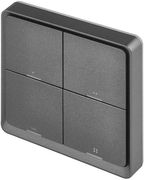 Фото - Бездротовий вимикач EMOS H5016 4 кнопки ZigBee 3.0 Чорний