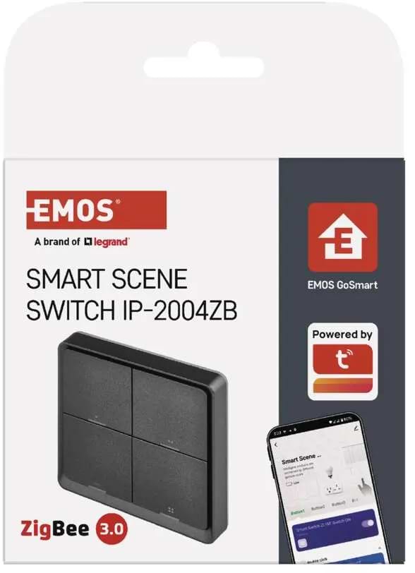 Фото - Бездротовий вимикач EMOS H5016 4 кнопки ZigBee 3.0 Чорний