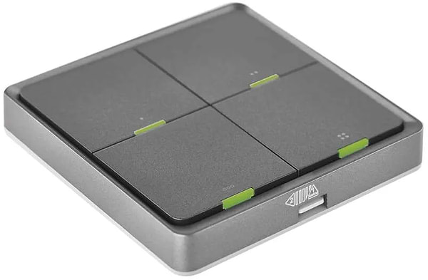 Фото - Бездротовий вимикач EMOS H5016 4 кнопки ZigBee 3.0 Чорний