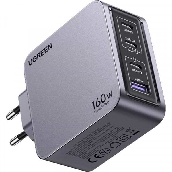 Фото - Сетевое зарядное устройство UGREEN X763 4xUSB 160W (3xUSB-C + USB-A) Gan Nexode Pro Grey (25877)