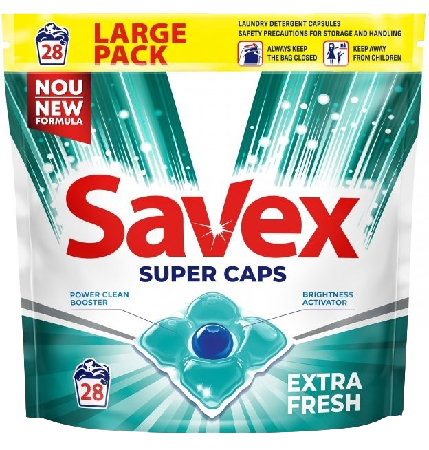 Фото - Капсули для прання SAVEX Super Caps EXTRA FRESH 28 шт. (3800024046896)